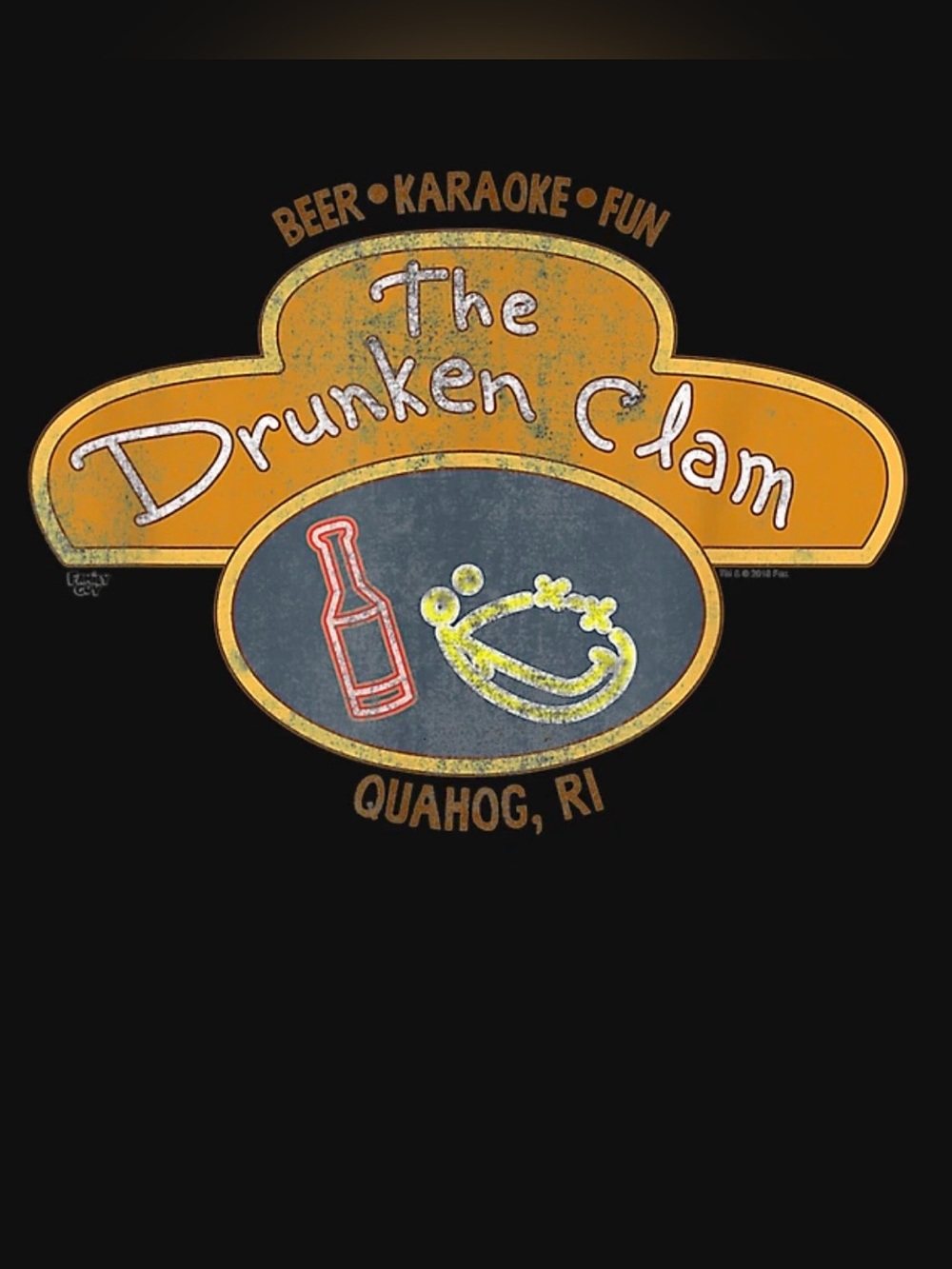 🆕 The Drunken Clam Short Sleeve Graphic Tee - Black
